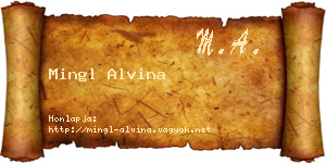 Mingl Alvina névjegykártya